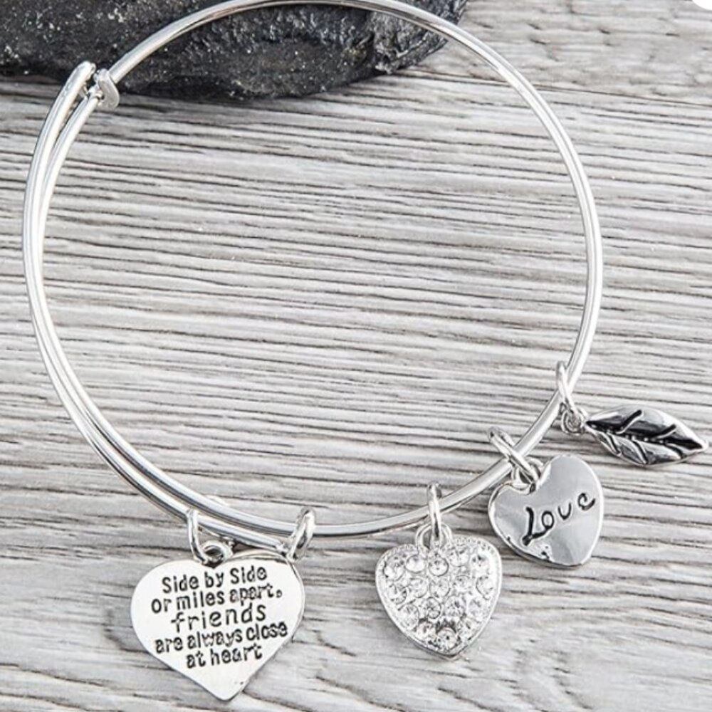 Best Friends Bracelet-Side By Side or Miles Apart Friends are Close at Heart